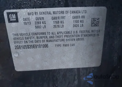 2014 Cadillac Xts W20 Livery Package z USA, uszkodzony, nr VIN 2G61U5S35E9181996